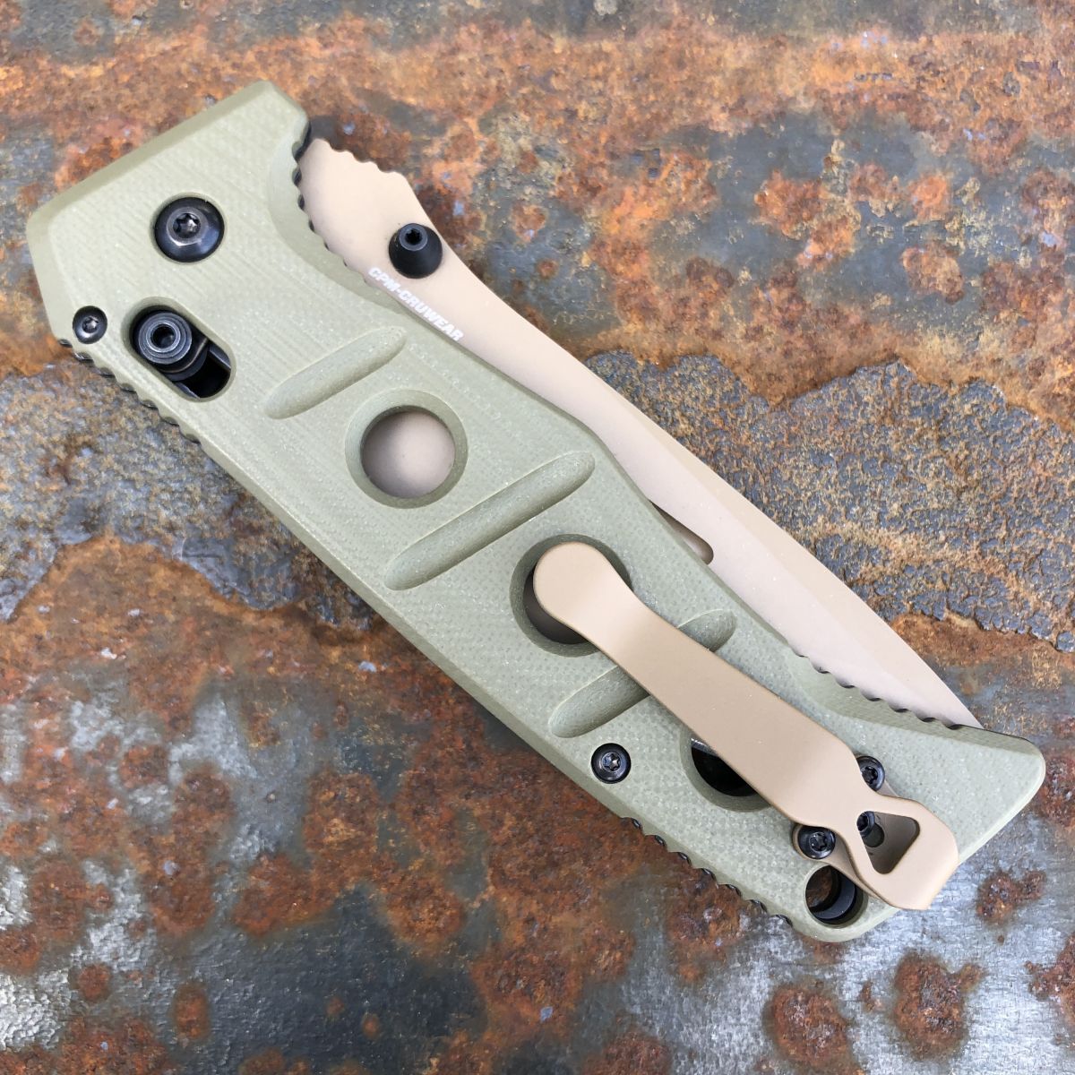 Benchmade Adamas AXIS Lock OD Green G10 Scales 3.82 FDE Cru-Wear