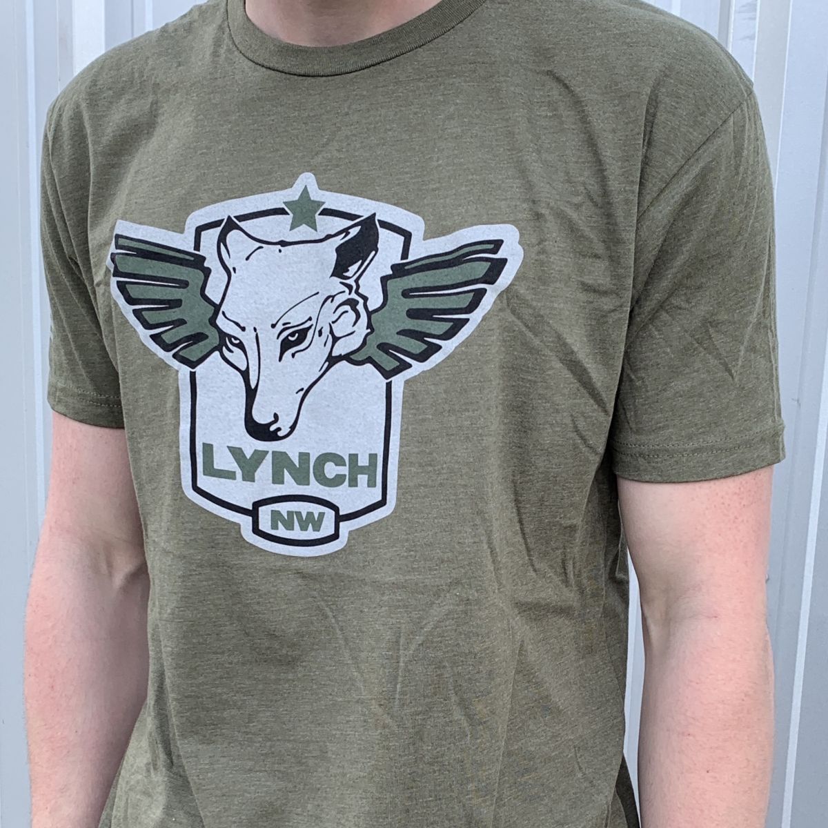 Next Level Military Green Wolf Wing T-Shirt