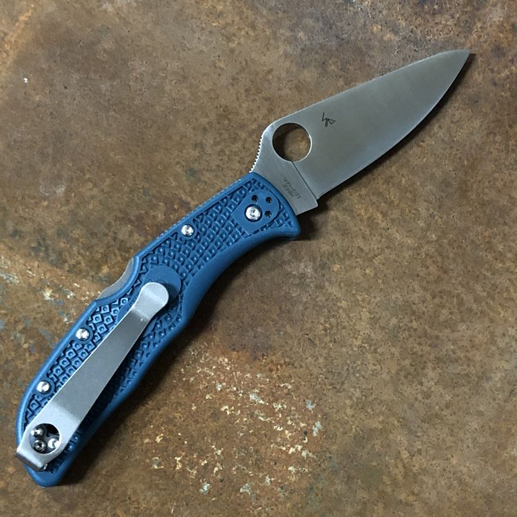 Spyderco Endela Blue FRN K390 Deep Carry Titanium Clip