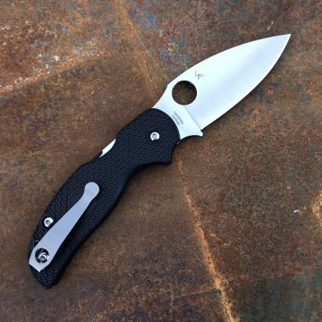 Spyderco Sage 5 LW Black FRN Scales Satin S30V Blade Deep Carry Titanium Clip