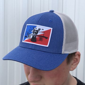 Richardson Heather Blue/Silver Low Profile Snapback Trucker Cap - Bolt Dog Patch