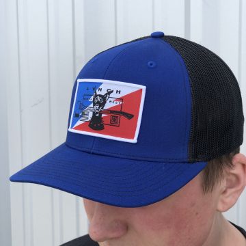 Richardson Blue/Black Snapback Trucker Cap - Bolt Dog Patch