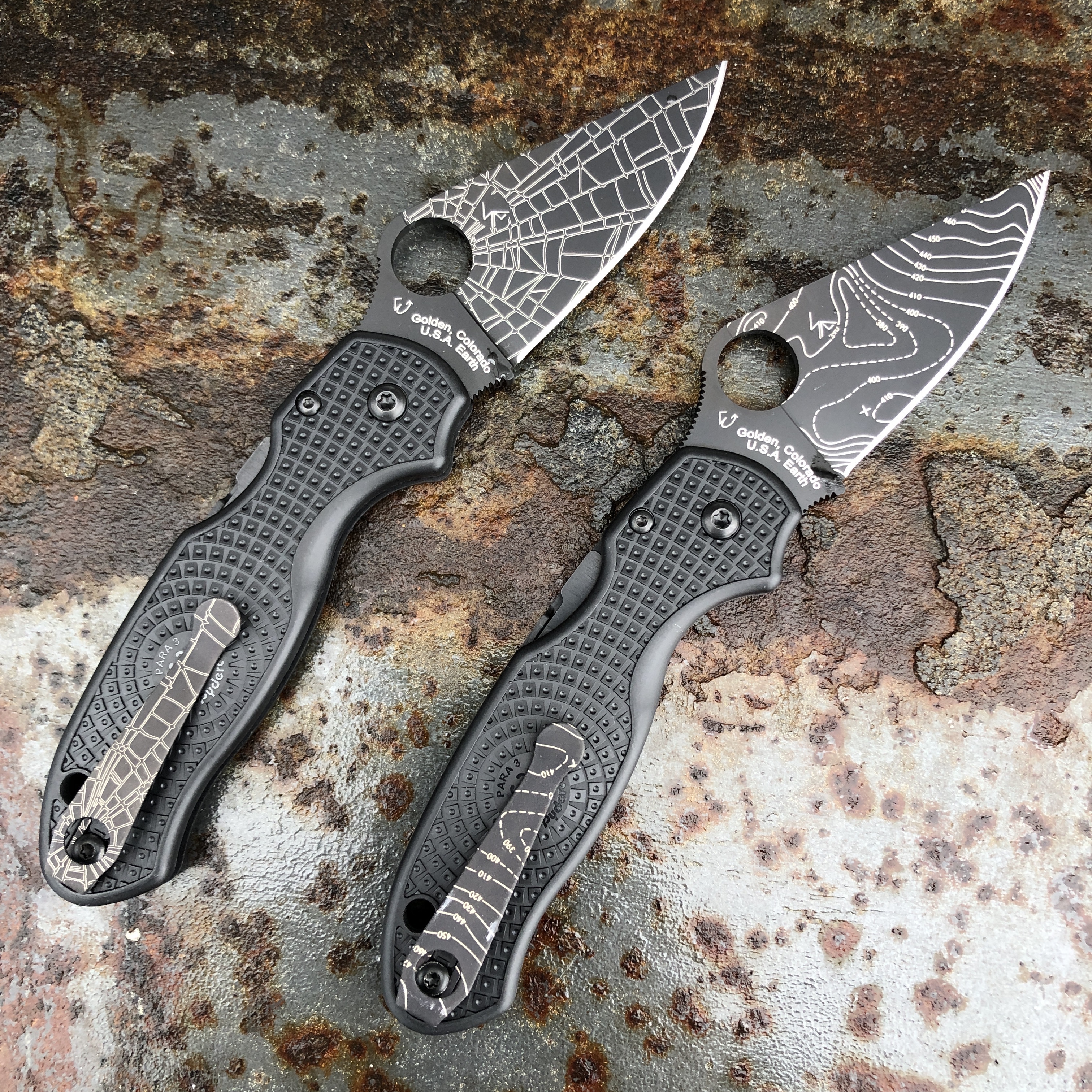 Spyderco Para 3 LW Black FRN Scales Black CTS BD1N Blade Deep 