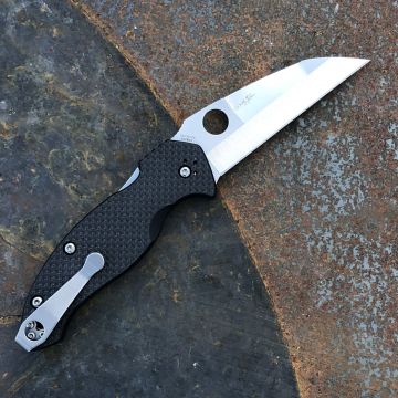 Spyderco Canis Carbon Fiber/G10 Scales S30V Blade Deep Carry Titanium Clip