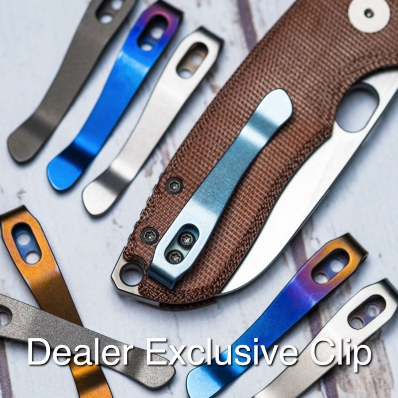 1x Replacement Pocket Clip • Blue Milled Titanium • Upgrade Hardware • EDC Folding Knife • Works On Benchmade shops Mini Freek • More Listed