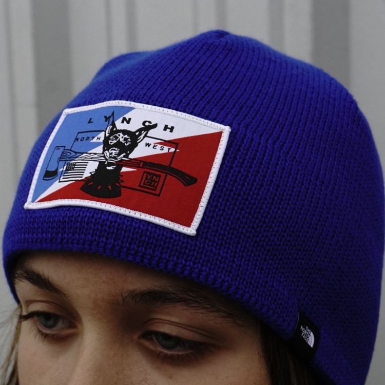 North Face Mountain TNF Blue Beanie - Bolt Dog Patch
