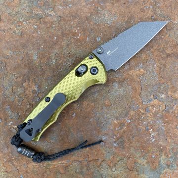 Benchmade Full Immunity Crater Green Scales 2.5" CPM-M4 Black Blade Deep Carry Titanium Clip