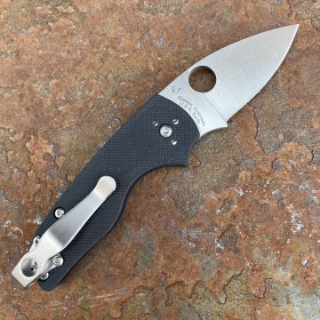 Spyderco Lil' Native SlipIt Black G10 Scales Satin S30V Blade Deep Carry Titanium Clip