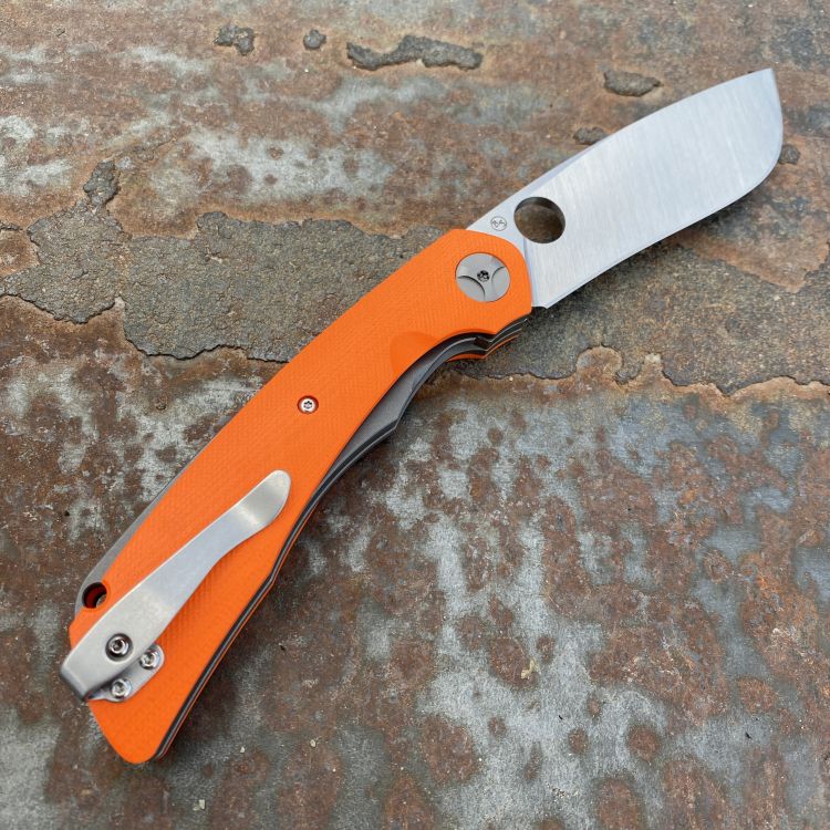 Spyderco Subvert Orange G10 Scales Satin S30V Blade Deep Carry Titanium Clip