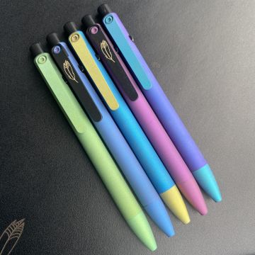 Tactile Turn Titanium Mini Slim Side Click Pen - Blast Anodized