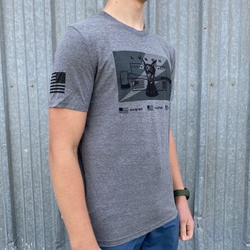 Volunteer Grey Heather Blackout Dog Tri Tee