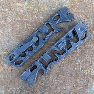 All Access Pass v1.8 "Ultralight" Limited Run Battle Black and Blue Finished Titanium Prybars