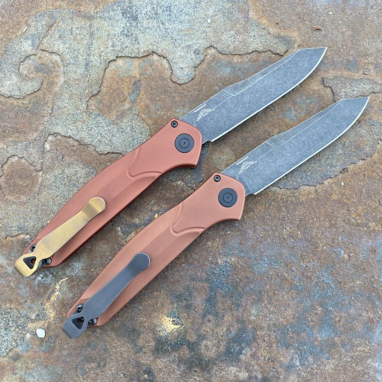 Benchmade Auto Osborne Burnt Copper Aluminum Scales 3.4" BW MagnaCut Blade Deep Carry Titanium Clip