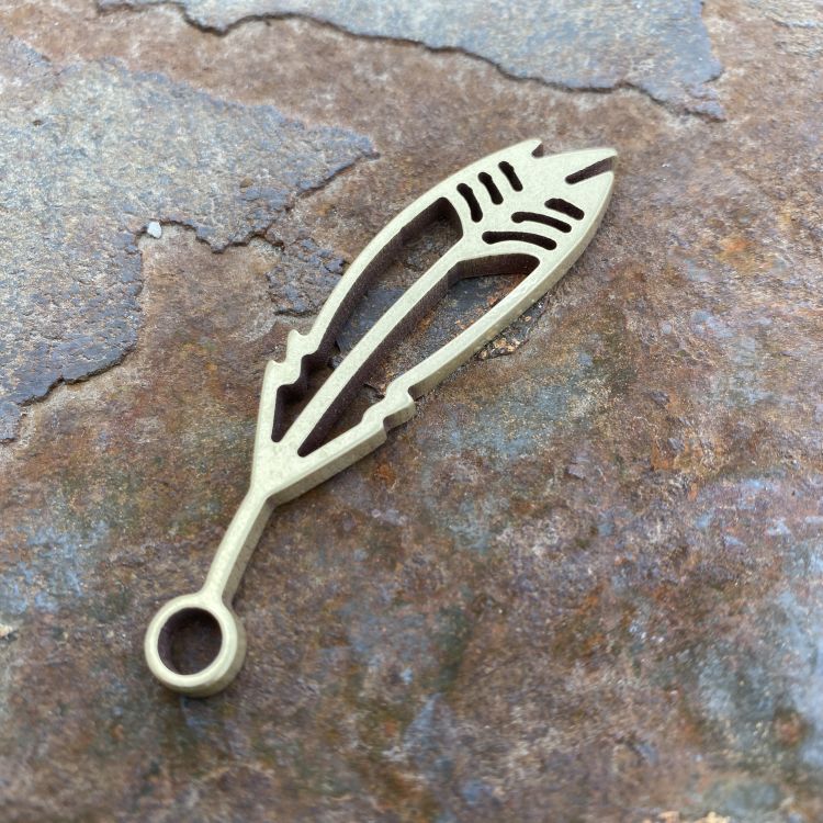 Brass Feather Keychain Danglers