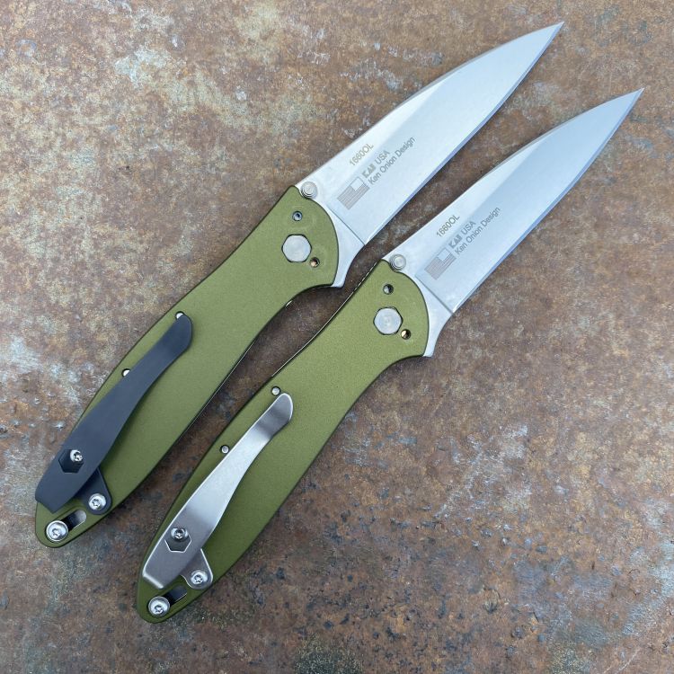 Kershaw Leek Assisted Liner Lock Green Aluminum Beadblasted Sandvik 14C28N Deep Carry Titanium Clip