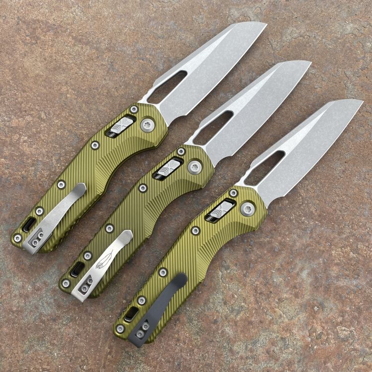 Microtech MSI Ram-Lok OD Green Aluminum Apocalyptic M390 Deep Carry Titanium Clip