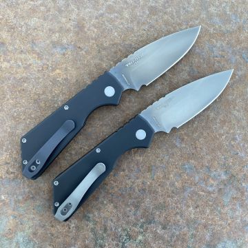 Pro-Tech Strider PT+ Auto Black Aluminum Smoky Grey DLC Magnacut Blade Deep Carry Titanium Clip