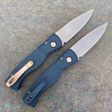 Pro-Tech TR-2 Auto Black Aluminum Rose Gold Magnacut Blade Deep Carry Titanium Clip