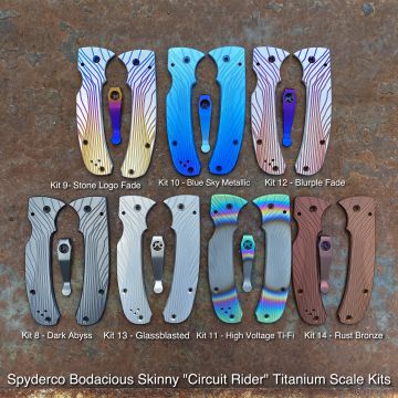 Spyderco Bodacious Skinny Circuit Rider Titanium Scale Kit