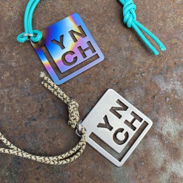 Titanium Square LynchNW Keychain Tag