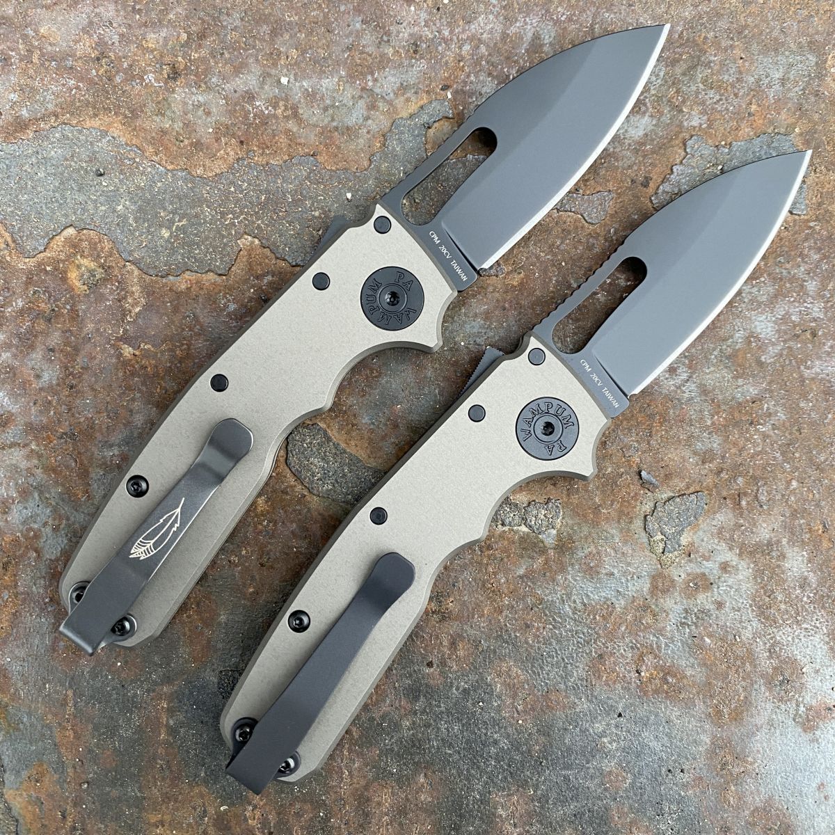 Demko Shark Cub Stealth Gray Aluminum Scales DLC 20CV Slicer Shark 