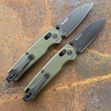 Kershaw Bel-Air Dura-Lock Olive Green Aluminum Blackwash MagnaCut Blade Deep Carry Titanium Clip