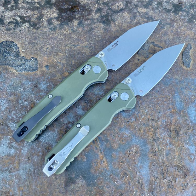 Kershaw Bel-Air Dura-Lock Olive Green Aluminum Stonewash MagnaCut Blade Deep Carry Titanium Clip