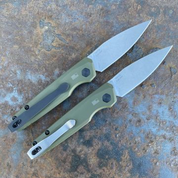 Kershaw Launch 18 Auto Olive Green Aluminum Stonewashed CPM 154 Blade Deep Carry Titanium Clip