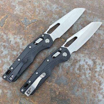 Microtech MSI Ram-Lok Black Polymer Stonewashed M390 Deep Carry Titanium Clip