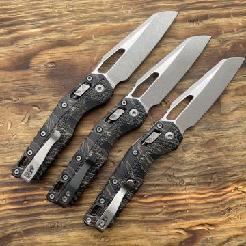 Microtech MSI Ram-Lok Tiger Stripe Camo Tri-Grip Polymer Apocalyptic M390 Deep Carry Titanium Clip