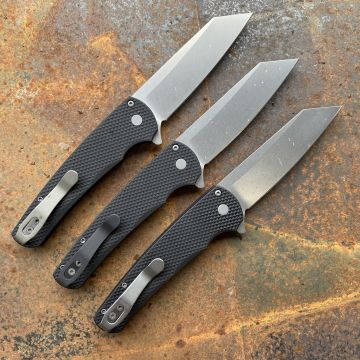 Pro-Tech Malibu Textured Black Aluminum Stonewash Magnacut Blade Deep Carry Titanium Clip