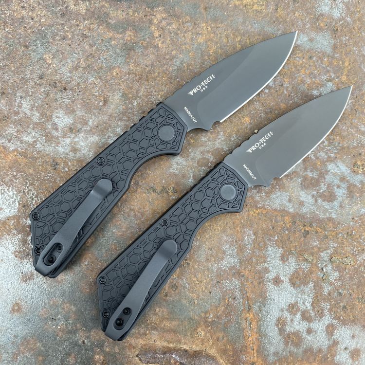 Pro-Tech Strider PT+ Auto Black Aluminum Gridlock DLC Magnacut Blade Deep Carry Titanium Clip