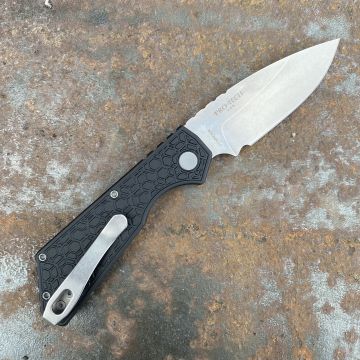 Pro-Tech Strider PT+ Auto Black Aluminum Gridlock Stonewash Magnacut Blade Deep Carry Titanium Clip