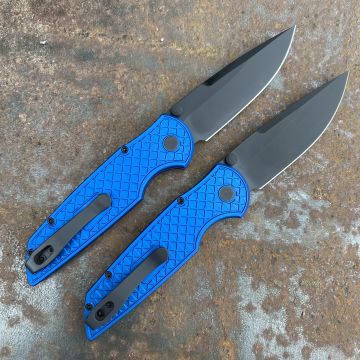 Pro-Tech TR-3 Integrity Relic Blue Aluminum DLC S35V Blade Deep Carry Titanium Clip