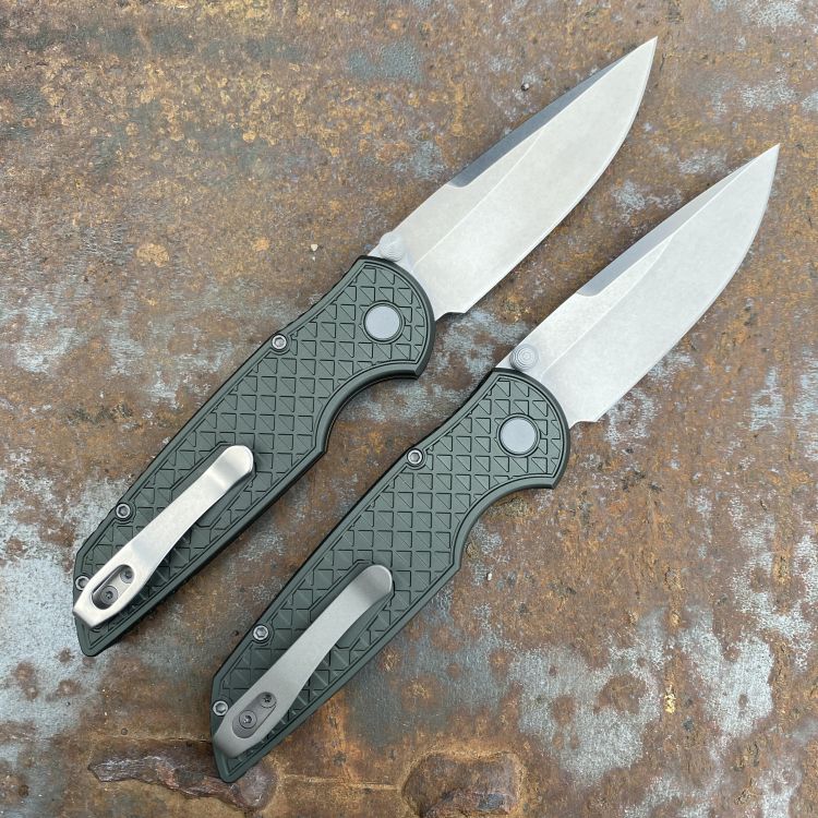 Pro-Tech TR-3 Integrity Relic Green Aluminum Stonewashed S35V Blade Deep Carry Titanium Clip