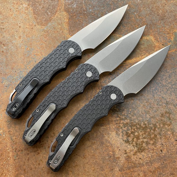 Pro-Tech TR-4 Auto Black Feather Aluminum Stonewashed MagnaCut Blade Deep Carry Titanium Clip