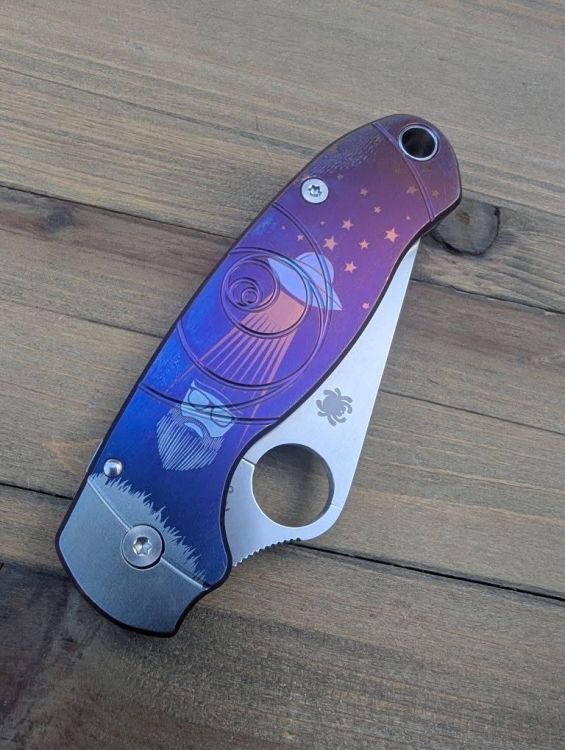 Spyderco PM2 and Para 3 "Where's Said Stevie?" Fibonacci Scale Kits