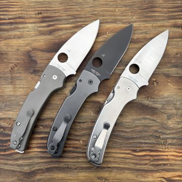 Spyderco Shaman Plain Skinny Titanium Scale Kit