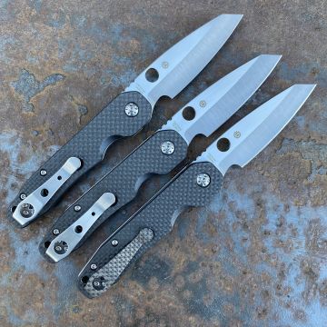 Spyderco Smock Carbon Fiber/G10 Satin S30V Blade Deep Carry Titanium Clip